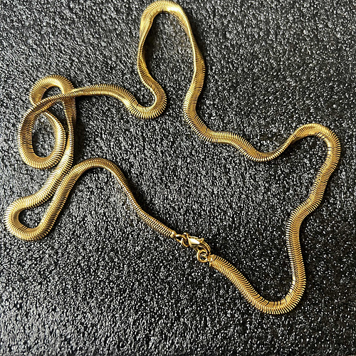 Golden snake bone chain 