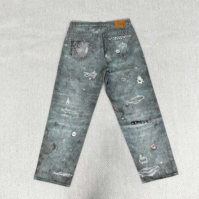 Sup HJR TROMPE L'OEIL LOOSE FIT JEANS | Yupoo - Image 3