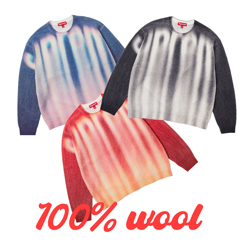 100% wool Sup BLURRED LOGO SWEATER | Yupoo - Image 6