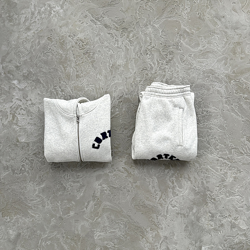 408¥college arch open hem set