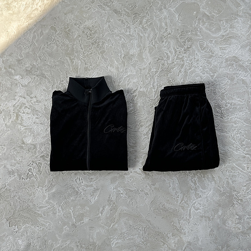 390¥ Velvet Track Set - black black 