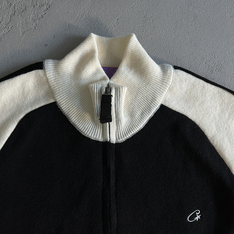 238¥ Knit zip up fleece-black and white | Yupoo - Image 8
