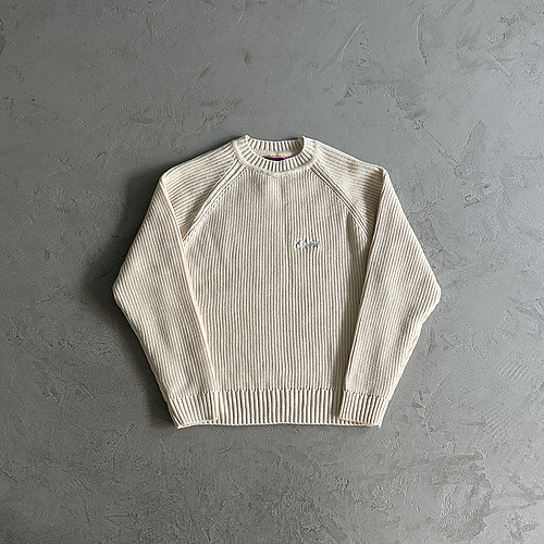 185¥mixed yarn allstarz sweater-White 