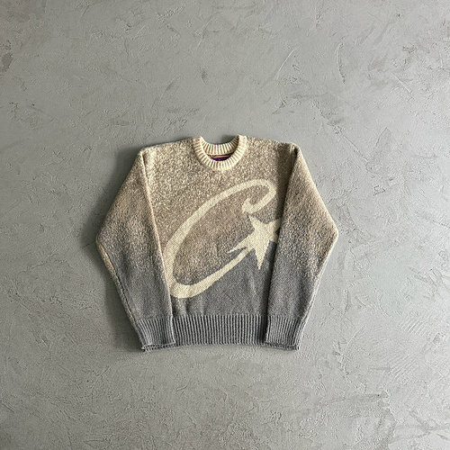 185¥ c star mohairknit sweater -grey 