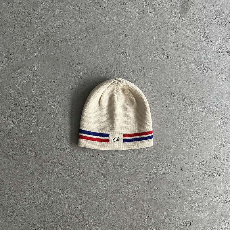 55¥ knit stripe beanie -off white | Yupoo - Image 5