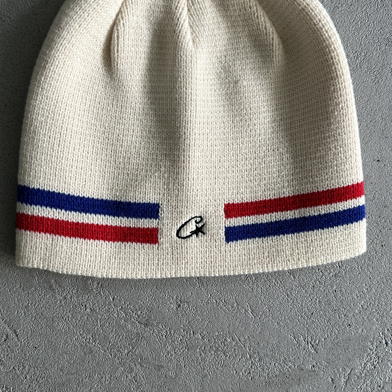 55¥ knit stripe beanie -off white | Yupoo - Image 6
