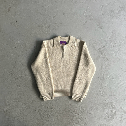 185¥ morehairfuzzy collar sweater-cream 