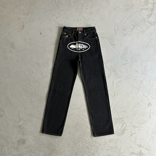 219¥CR island baggy jeans-black 