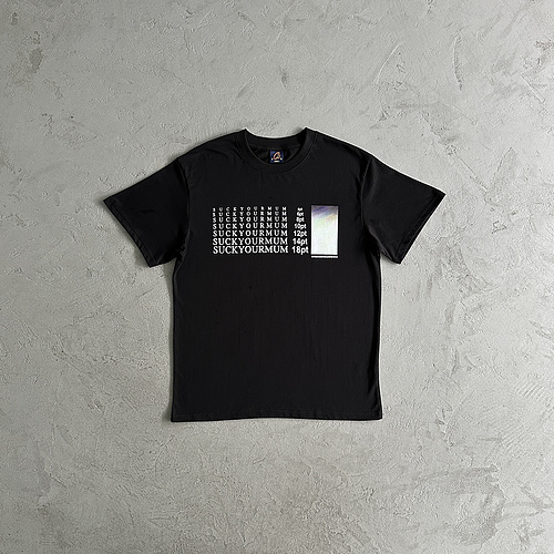 78¥times new roman tee -black 