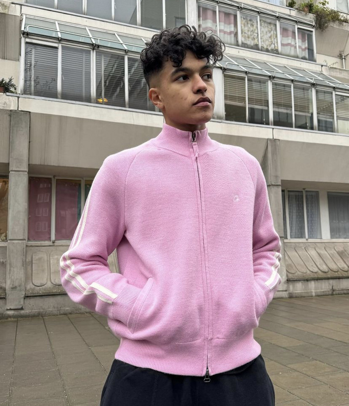 238¥ Knit zip up fleece-pink | Yupoo - Image 3