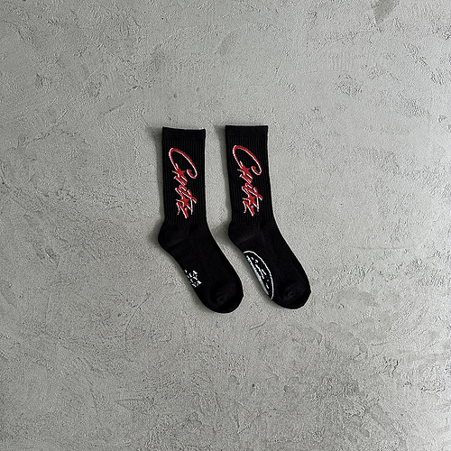39¥ stocking-black red 