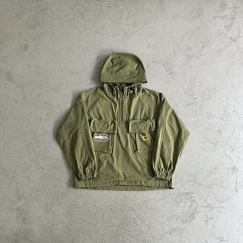 290¥ Slant pocket military green jacket 