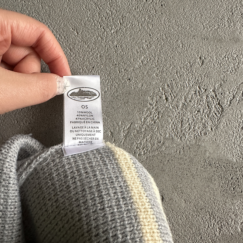 55¥ knit stripe beanie -gray | Yupoo - Image 9