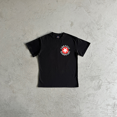 78¥red round star tee 