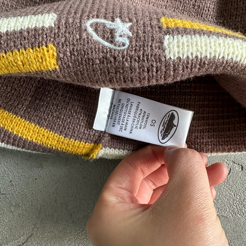 55¥ knit stripe beanie -brown | Yupoo - Image 8