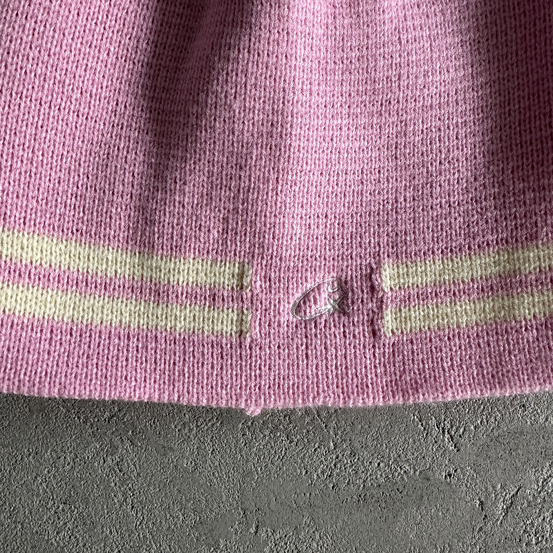55¥ knit stripe beanie -pink | Yupoo - Image 6