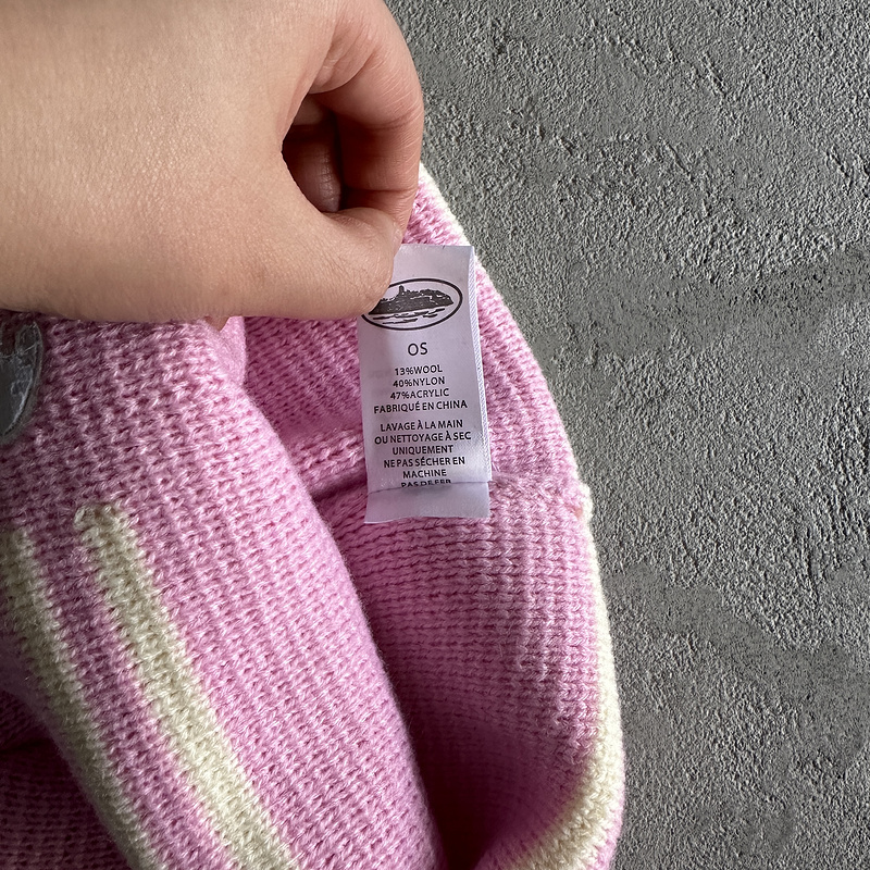 55¥ knit stripe beanie -pink | Yupoo - Image 9