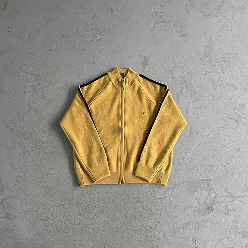 238¥Knit zip up fleece- yellow 