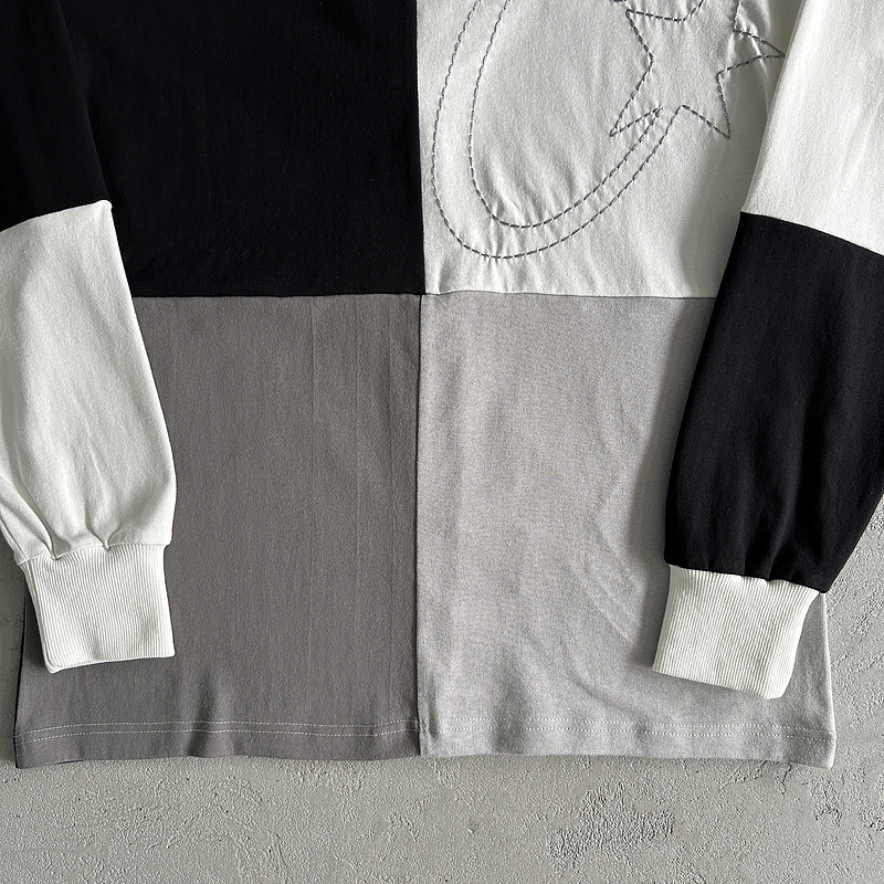 175¥ Color Block Polo Long Sleeve Shirt-Black Gray | Yupoo - Image 9