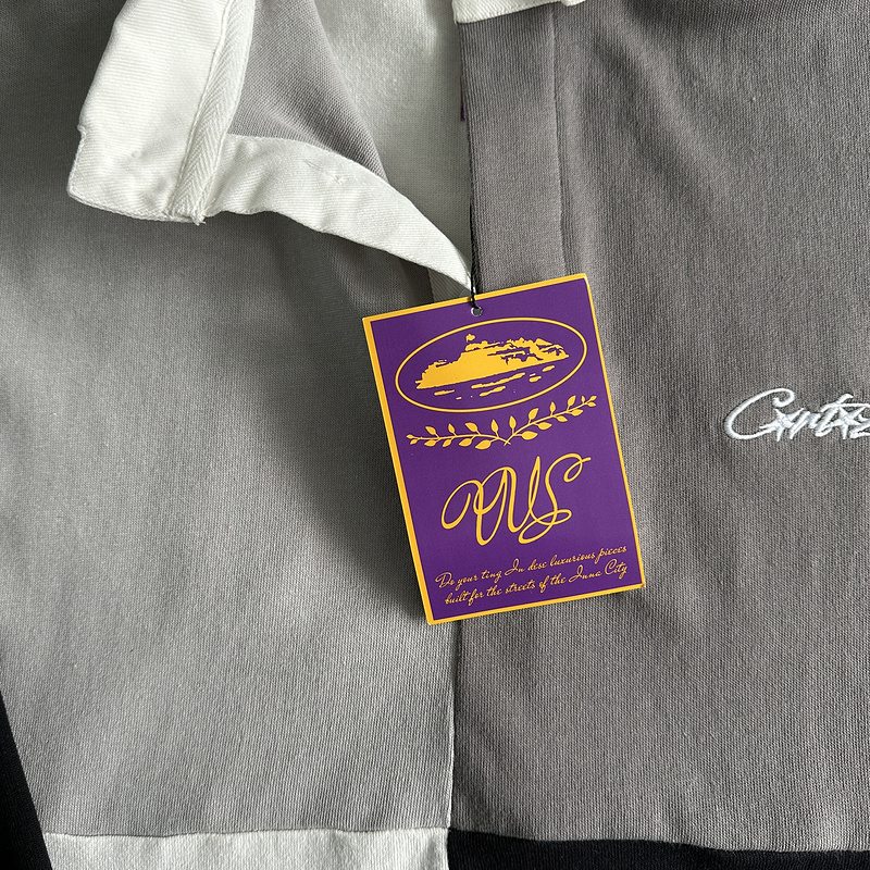 175¥ Color Block Polo Long Sleeve Shirt-Black Gray | Yupoo - Image 14