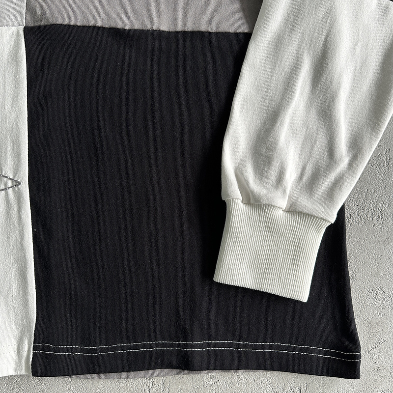 175¥ Color Block Polo Long Sleeve Shirt-Black Gray | Yupoo - Image 15