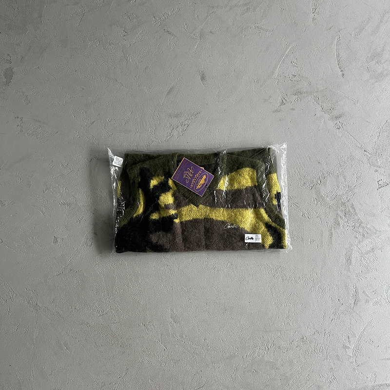 165¥ Mohair Knit Green Yellow Brown Camo Sweater Vest | Yupoo - Image 4