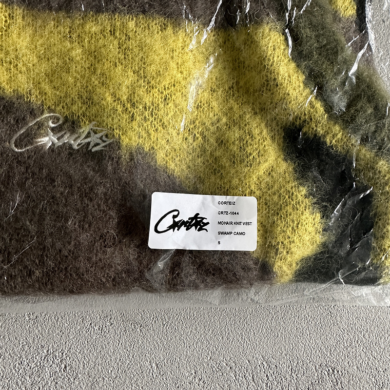 165¥ Mohair Knit Green Yellow Brown Camo Sweater Vest | Yupoo - Image 5