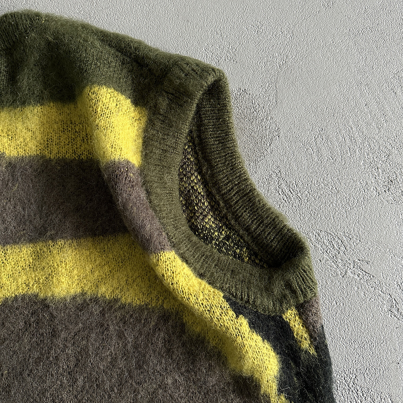 165¥ Mohair Knit Green Yellow Brown Camo Sweater Vest | Yupoo - Image 12