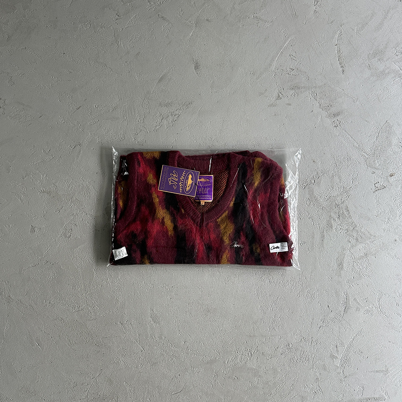 165¥ Mohair Knit Red Yellow Black Camo Sweater Vest | Yupoo - Image 4