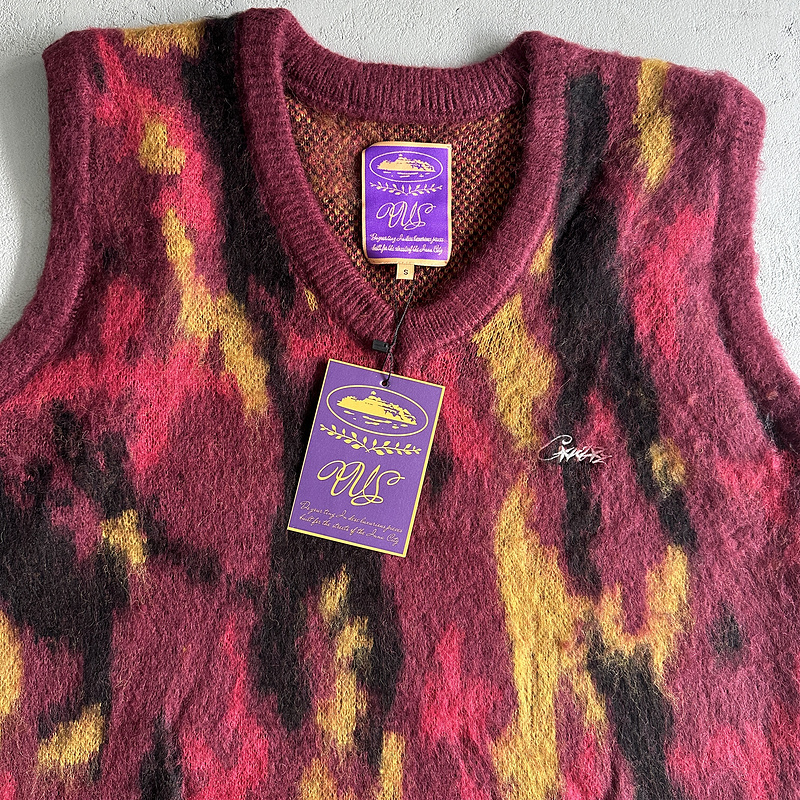 165¥ Mohair Knit Red Yellow Black Camo Sweater Vest | Yupoo - Image 11