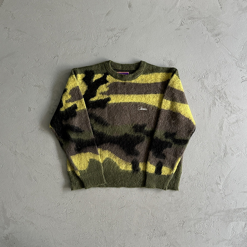 185¥ Mohair Camo Knitted Jumper 