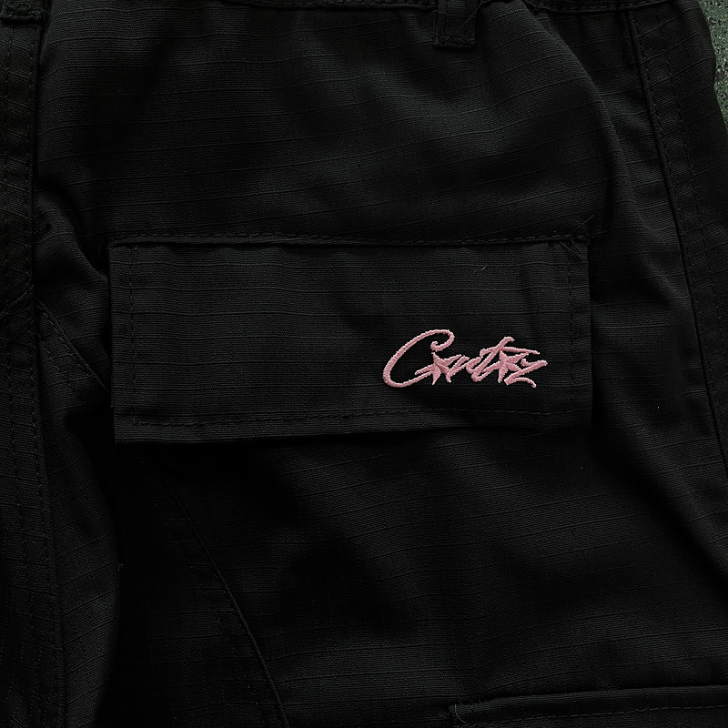 280¥ black  with pink logo cargos | Yupoo - Image 18