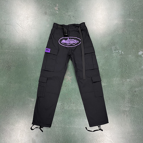 280¥ Corteiz Black Purple Logo Cargo 