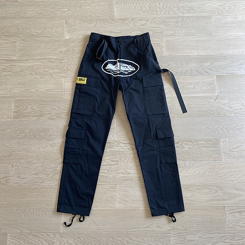 280¥ Corteiz black White Logo Yellow Patch cargo 