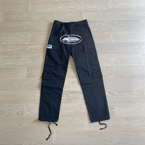 280¥ Corteiz black white with logo cargo 
