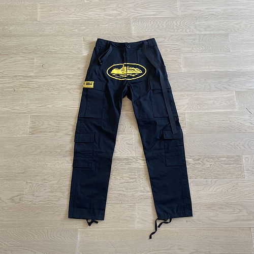 280¥ Corteiz Black Yellow Logo Cargo 