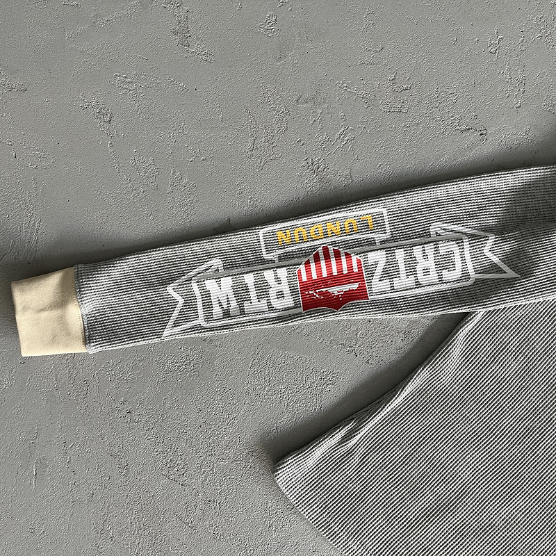 135¥ Eagle Print Waffle Long-sleeve-Light Gray | Yupoo - Image 7