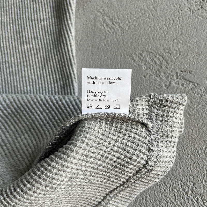 135¥ Eagle Print Waffle Long-sleeve-Light Gray | Yupoo - Image 9
