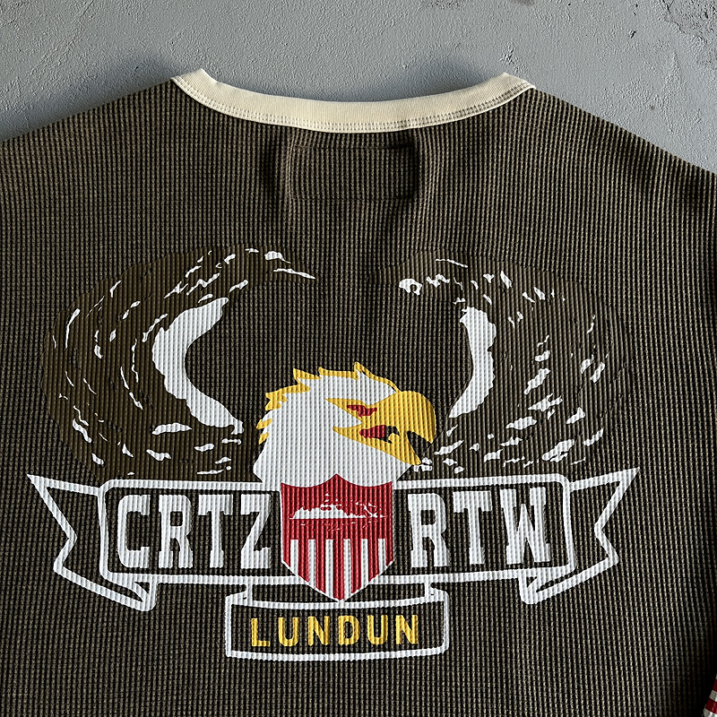 159¥ Cold Eagle Print Waffle Long-sleeve | Yupoo - Image 13