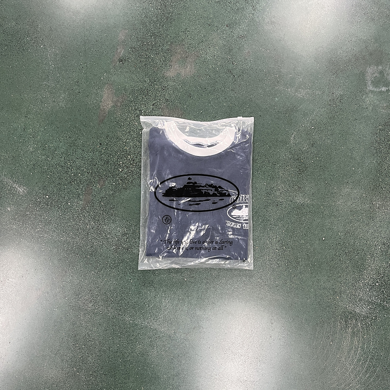 79¥ Waffle Tee-Dark Blue | Yupoo - Image 4