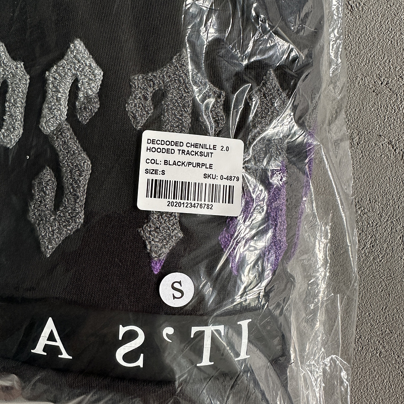 266¥ decdoded chenille 2.0 hooded tracksuit-black/purple | Yupoo - Image 5