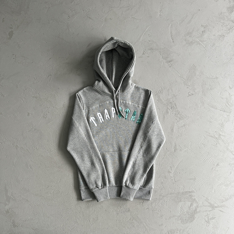 252¥ irongate chenille arch hoodie tracksuit  Grey/sea blue | Yupoo - Image 7