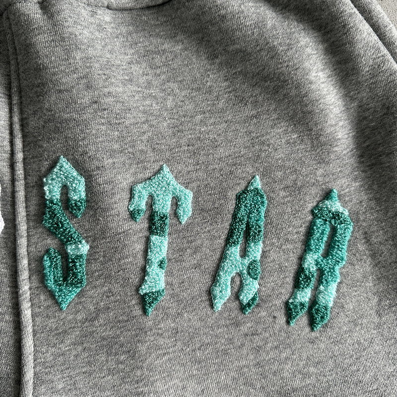 252¥ irongate chenille arch hoodie tracksuit  Grey/sea blue | Yupoo - Image 20
