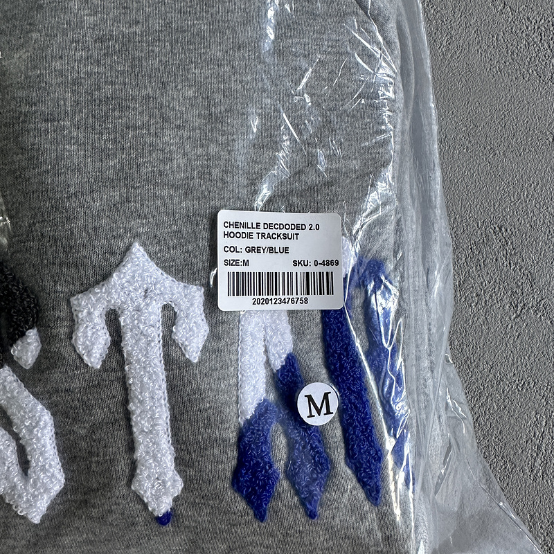 245¥ chenille decdoded 2.0 hoodie tracksuit-grey/blue | Yupoo - Image 5