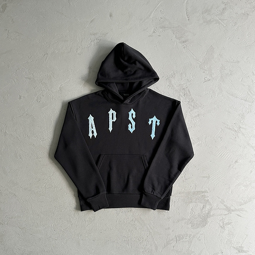 122¥ irongate aech chenille hoodie-black/gradient blue 
