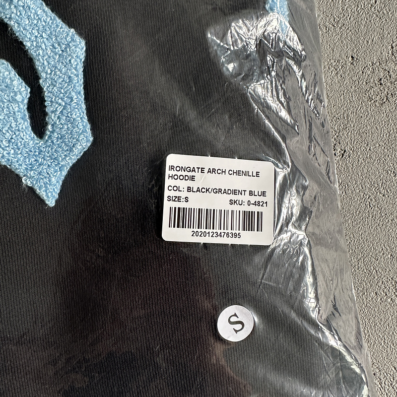 122¥ irongate aech chenille hoodie-black/gradient blue | Yupoo - Image 5