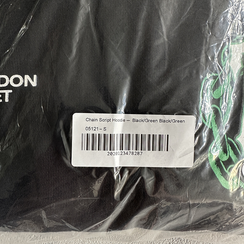 122¥ chain script hoodie-green black | Yupoo - Image 5