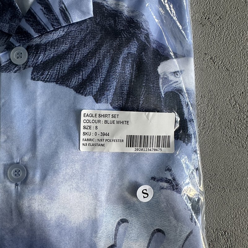 137¥ Eagle Shirt Set-bule white | Yupoo - Image 6