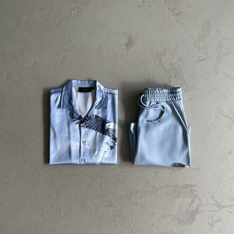 137¥ Eagle Shirt Set-bule white | Yupoo - Image 7