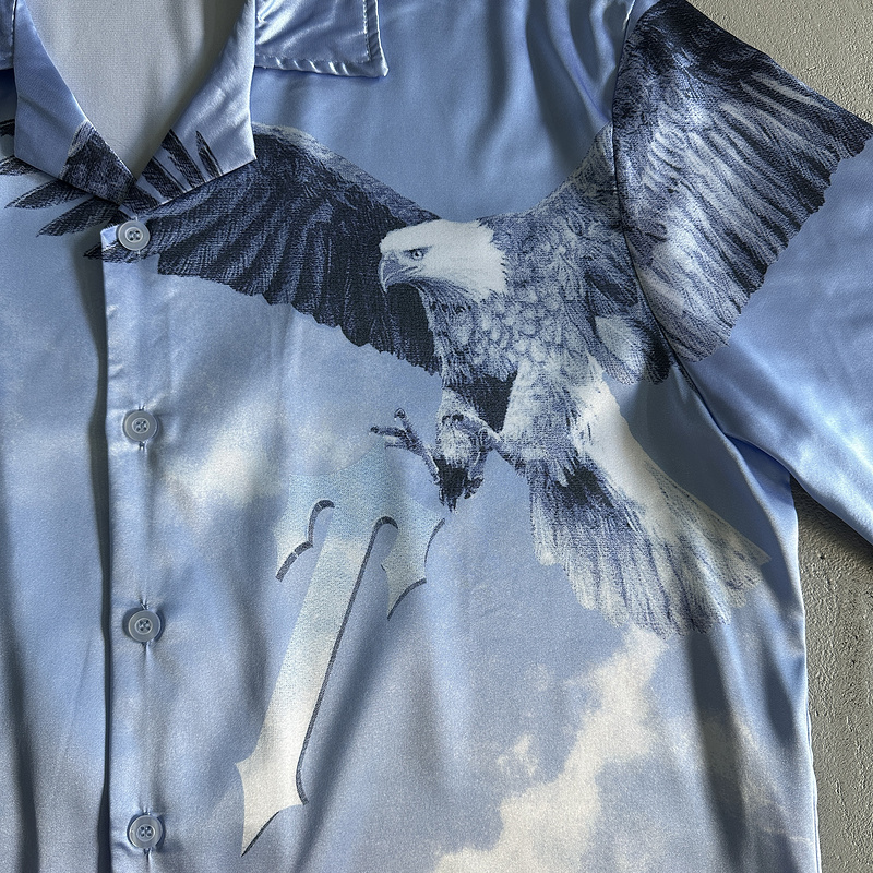 137¥ Eagle Shirt Set-bule white | Yupoo - Image 9